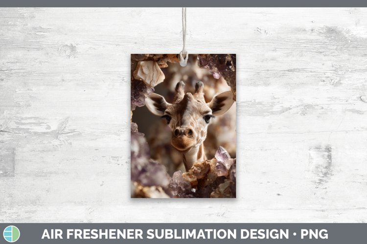 Giraffe Air Freshener Safari Geode Wall Sublimation Car Fres