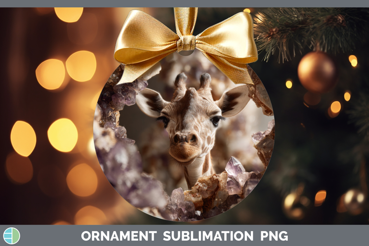 Giraffe Ornament Safari Geode Wall Sublimation Bauble Design