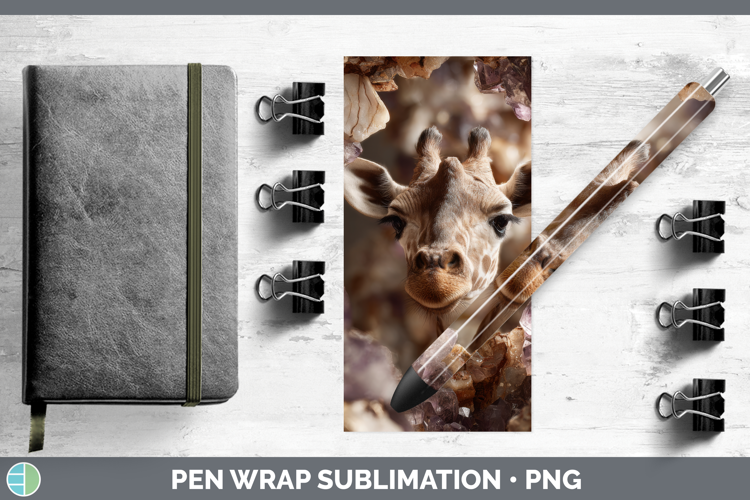 Giraffe Pen Wrap Safari Geode Wall Sublimation Pen Designs