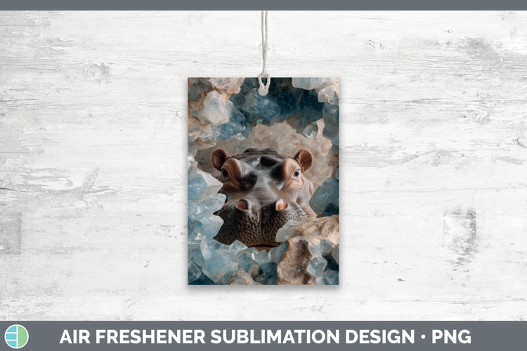 Hippo Air Freshener Safari Geode Wall Sublimation Car Freshe