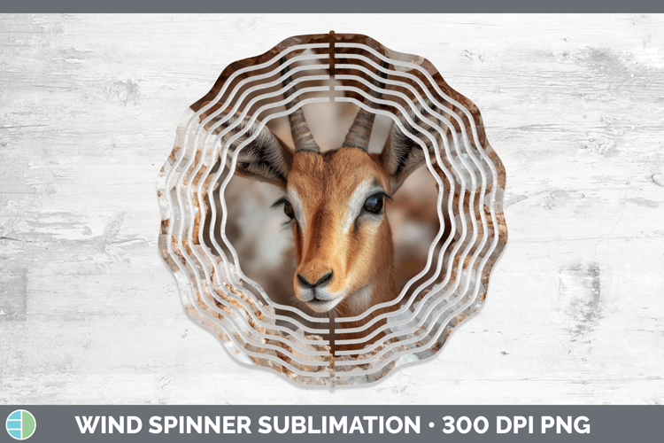 Impala Wind Spinner Safari Geode Wall Sublimation Spinner De