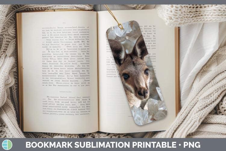 Kangaroo Bookmark Safari Geode Wall Sublimation Printable De