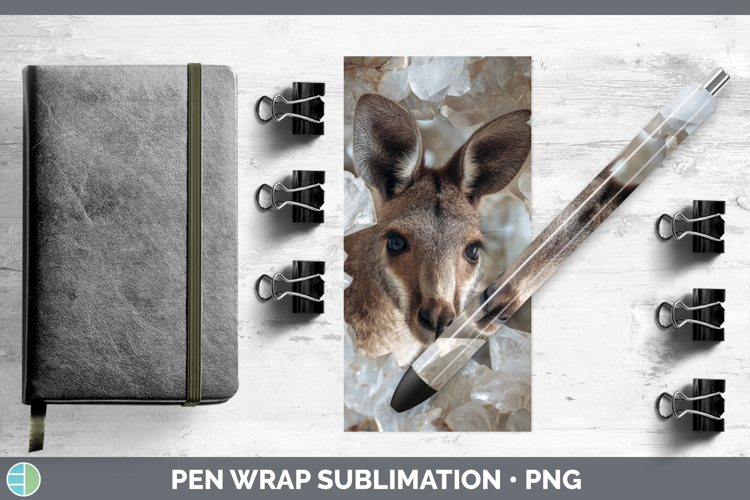 Kangaroo Pen Wrap Safari Geode Wall Sublimation Pen Designs
