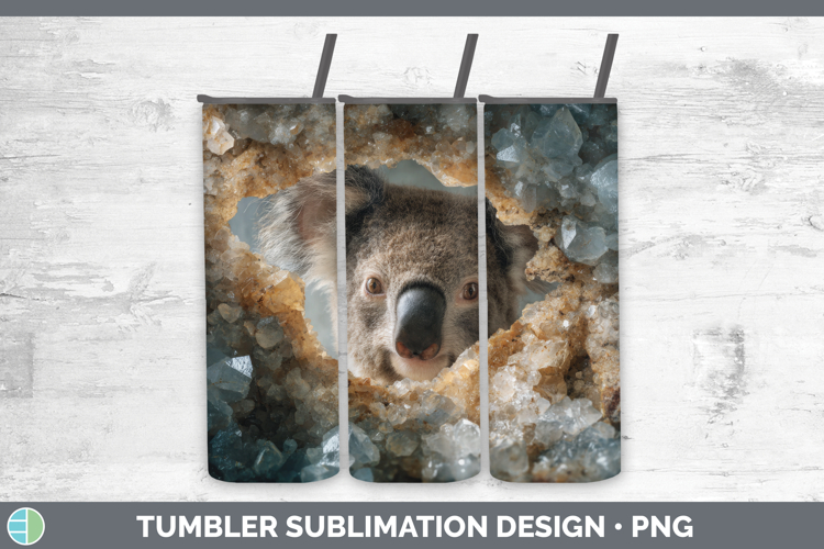 Koala Tumbler Safari Geode Wall Sublimation 20 oz Skinny Tum