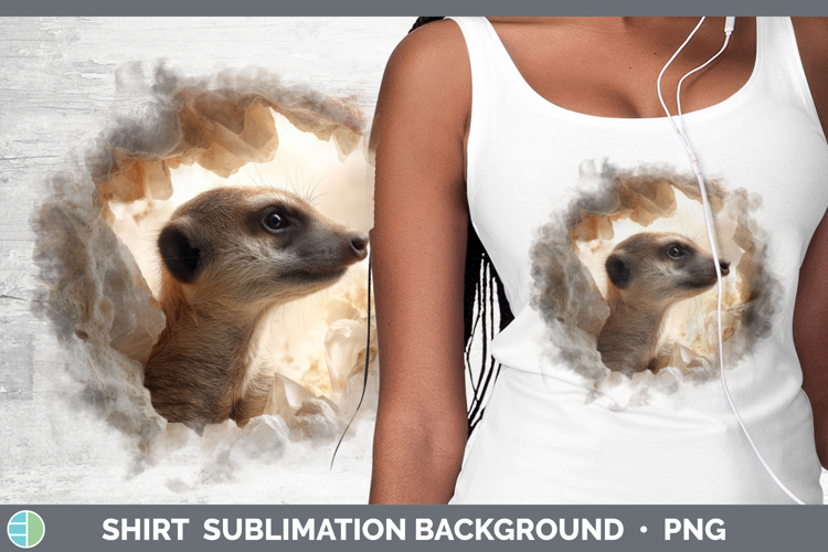 Meerkat Shirt Safari Geode Wall Sublimation Background Desig