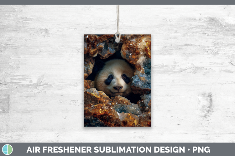 Panda Bear Air Freshener Safari Geode Wall Sublimation Car F