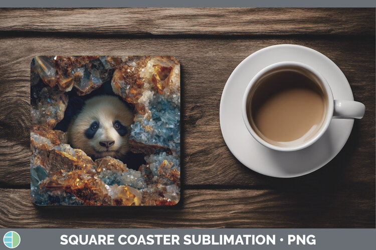 GorgeousSafari Geode Wall Square Coaster design.