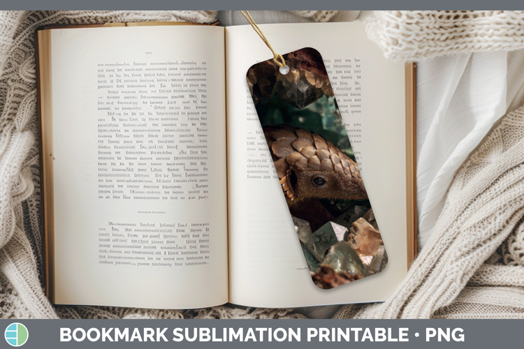 Pangolin Bookmark Safari Geode Wall Sublimation Printable De
