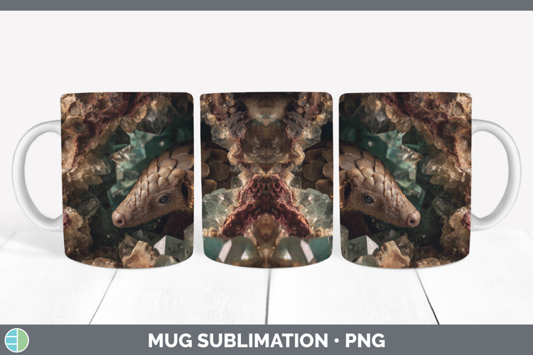 Pangolin Mug Wrap Safari Geode Wall Sublimation Coffee Cup D