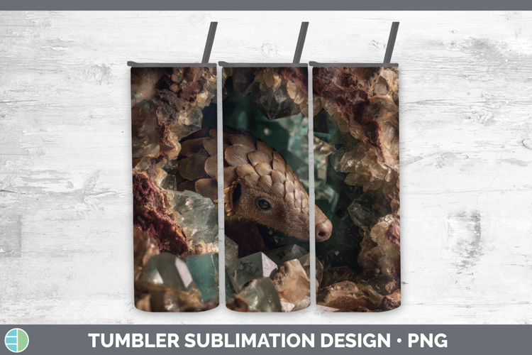 Pangolin Tumbler Safari Geode Wall Sublimation 20 oz Skinny
