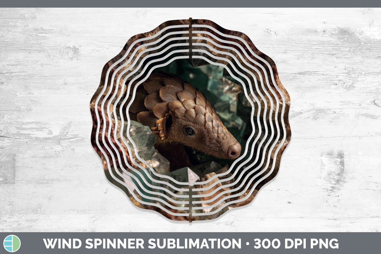 Pangolin Wind Spinner Safari Geode Wall Sublimation Spinner