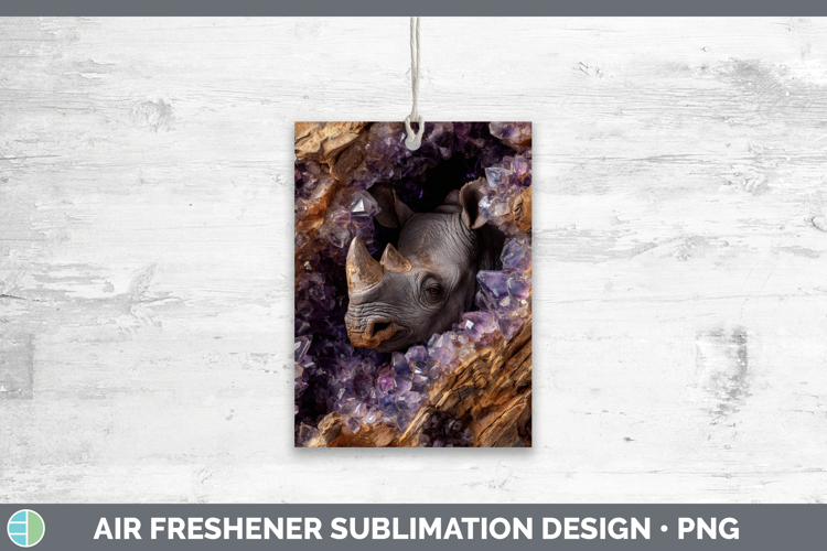 Rhino Air Freshener Safari Geode Wall Sublimation Car Freshe