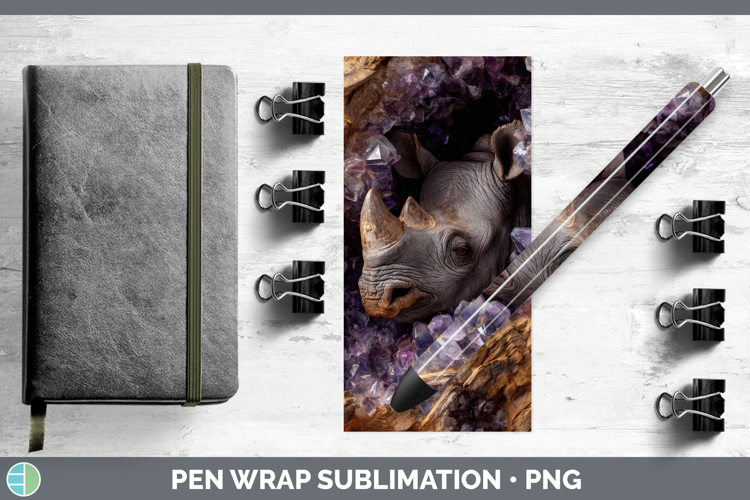 Rhino Pen Wrap Safari Geode Wall Sublimation Pen Designs