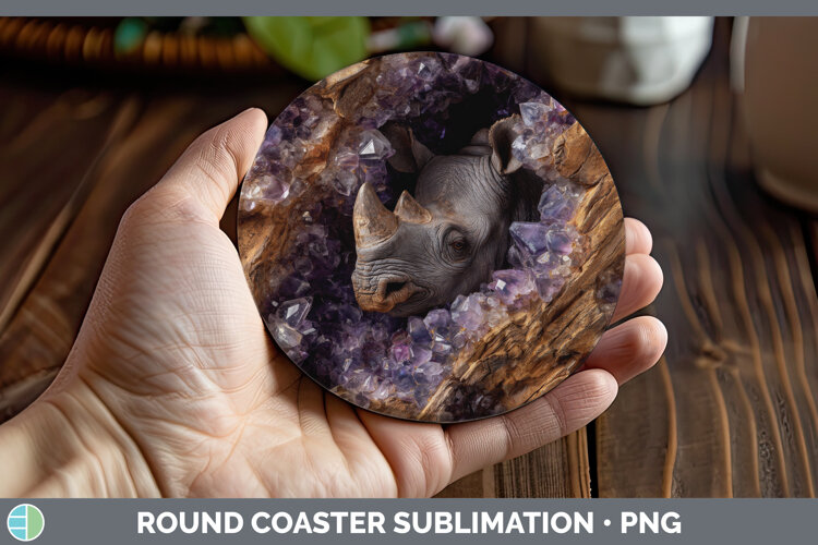 GorgeousSafari Geode Wall Round Coaster design.