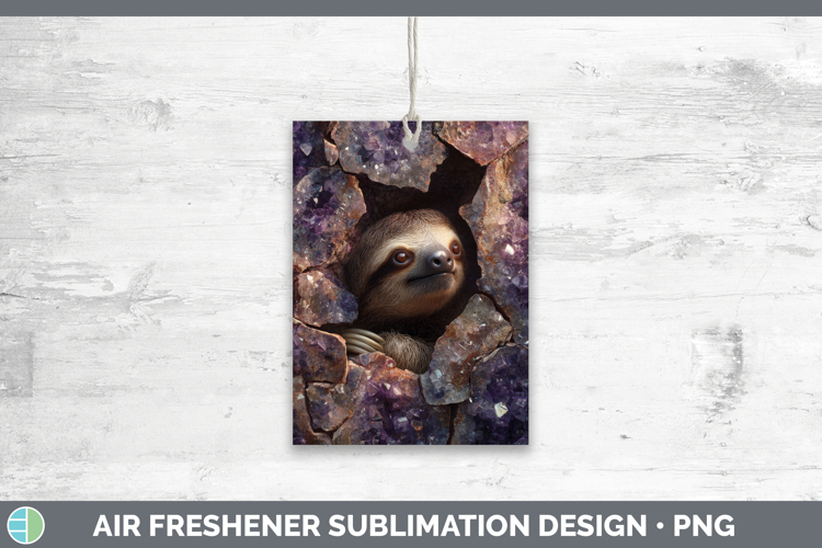 Sloth Air Freshener Safari Geode Wall Sublimation Car Freshe