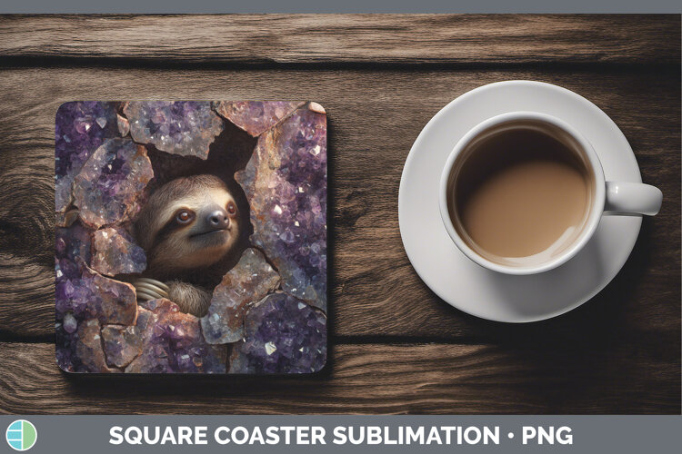 GorgeousSafari Geode Wall Square Coaster design.