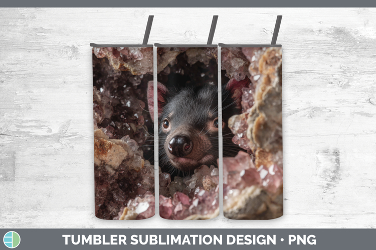 Tasmanian Devil Tumbler Safari Geode Wall Sublimation 20 oz