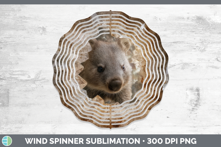 Wombat Wind Spinner Safari Geode Wall Sublimation Spinner De