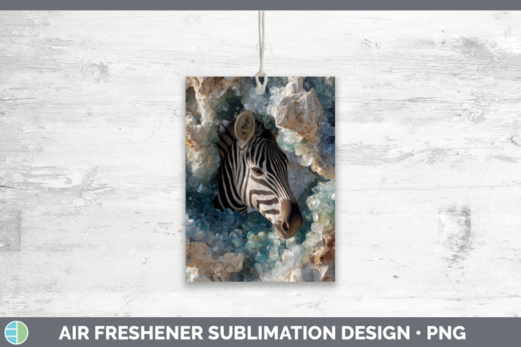 Zebra Air Freshener Safari Geode Wall Sublimation Car Freshe