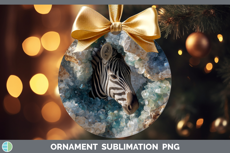 Zebra Ornament Safari Geode Wall Sublimation Bauble Designs