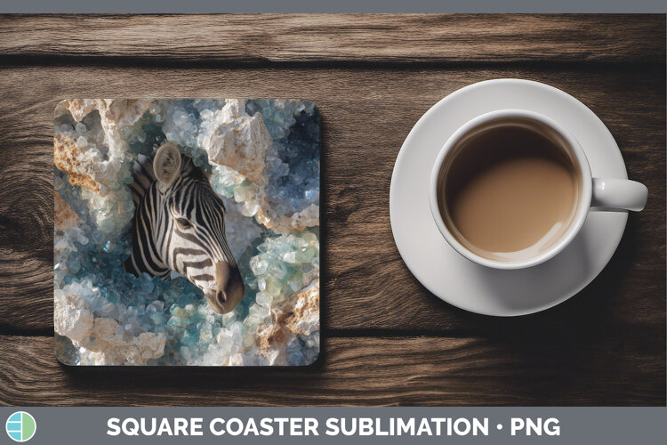 GorgeousSafari Geode Wall Square Coaster design.