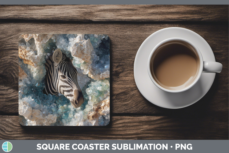 Zebra Square Coaster Safari Geode Wall Sublimation Coaster D