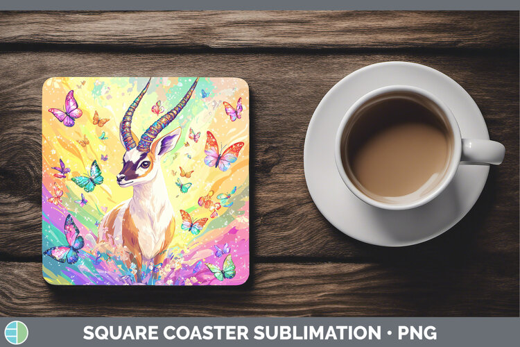 GorgeousSafari Glitter Square Coaster design.