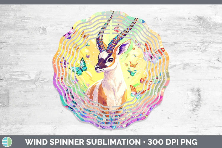 Safari Glitter Antelope Wind Spinner Sublimation Spinner Des