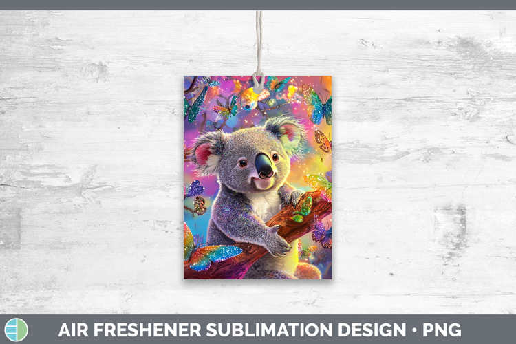 Safari Glitter Koala Air Freshener Sublimation Car Freshener