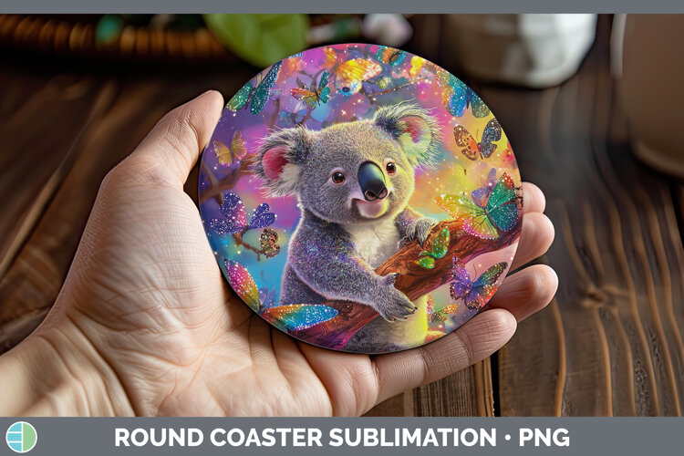 GorgeousSafari Glitter Round Coaster design.