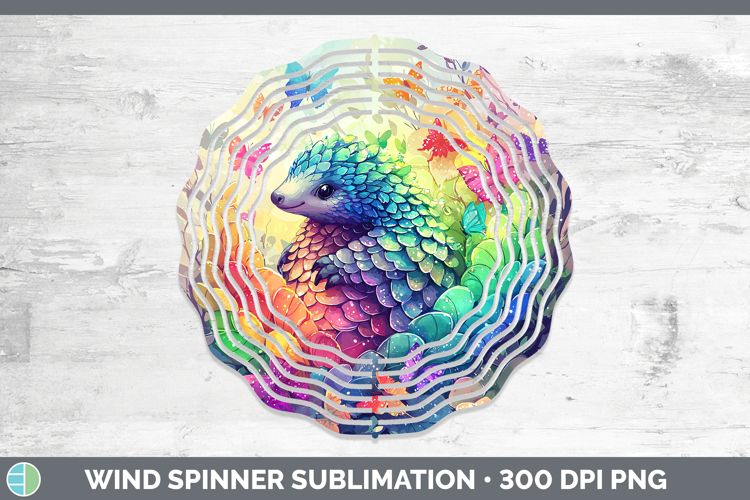 Safari Glitter Pangolin Wind Spinner Sublimation Spinner Des
