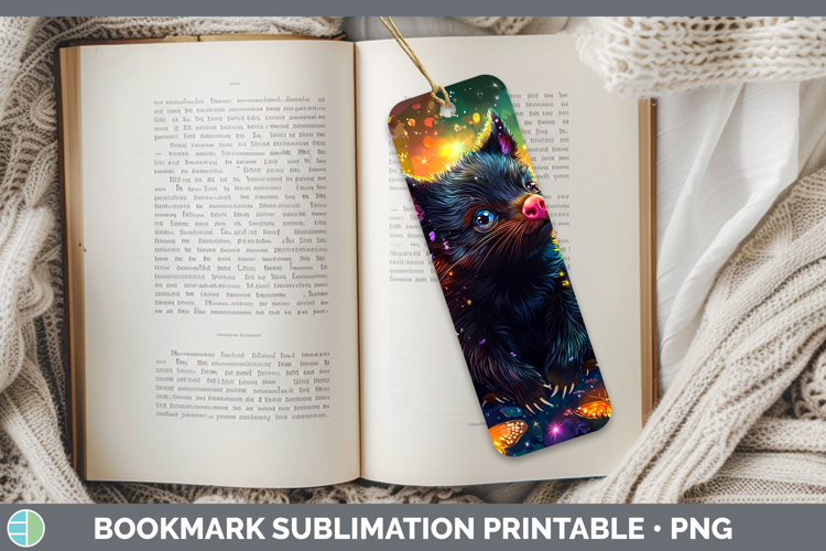 Safari Glitter Tasmanian Devil Bookmark Sublimation Printabl