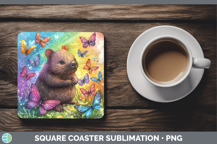 GorgeousSafari Glitter Square Coaster design.
