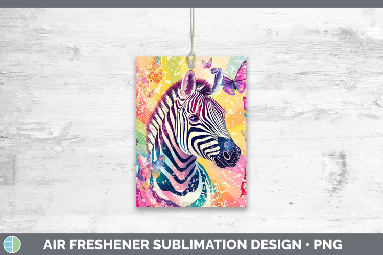 Safari Glitter Zebra Air Freshener Sublimation Car Freshener