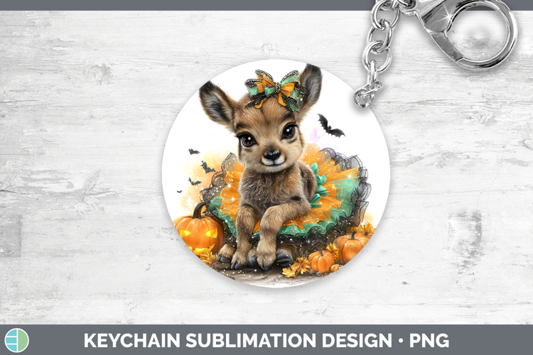 Safari Halloween Antelope Keychain Sublimation Keyring Desig