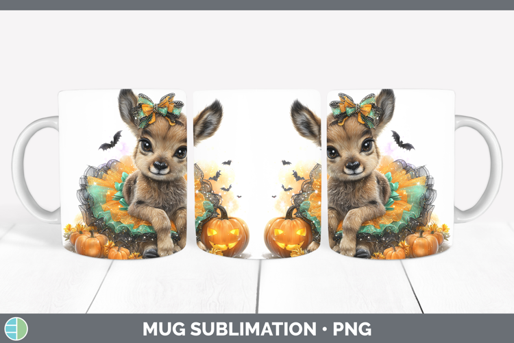 Safari Halloween Antelope Mug Wrap Sublimation Coffee Cup De