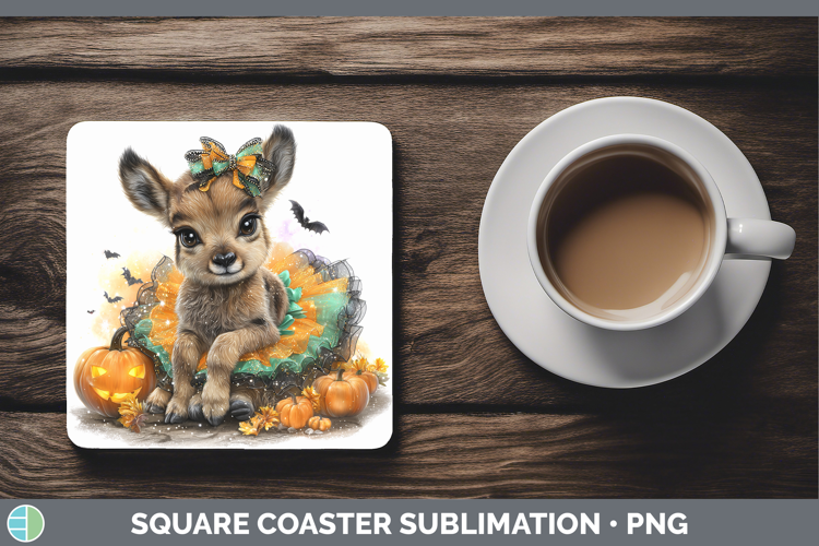 Safari Halloween Antelope Square Coaster Sublimation Coaster