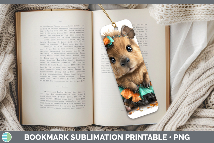 Safari Halloween Capybara Bookmark Sublimation Printable Des