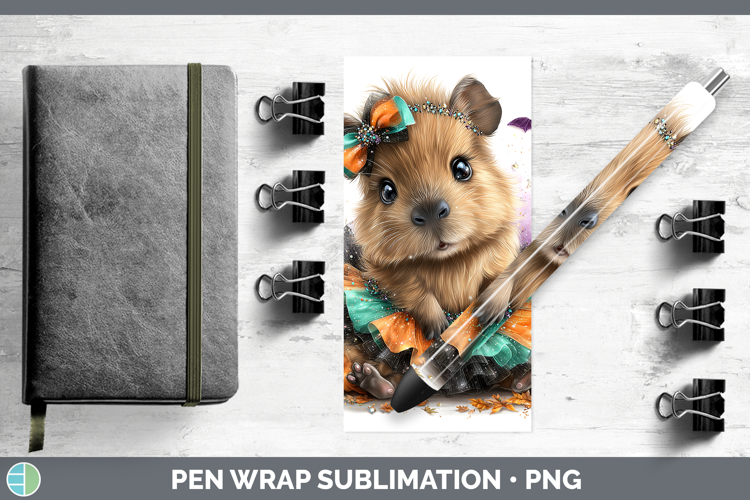 Safari Halloween Capybara Pen Wrap Sublimation Pen Designs