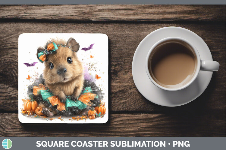 GorgeousSafari Halloween Square Coaster design.