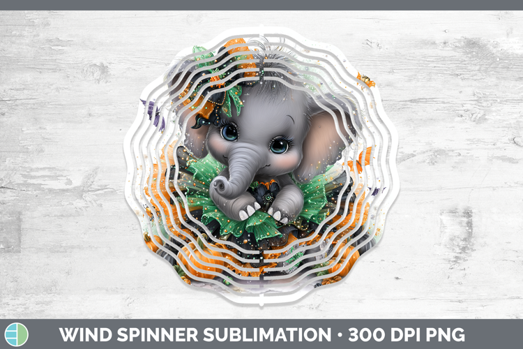Safari Halloween Elephant Wind Spinner Sublimation Spinner D