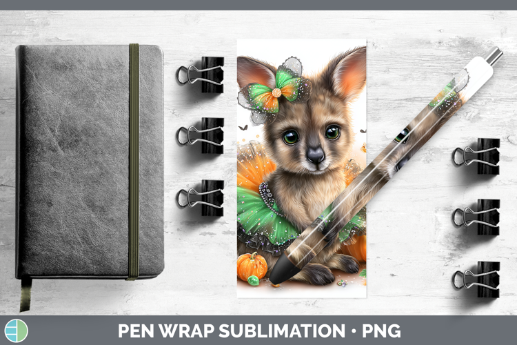 Safari Halloween Kangaroo Pen Wrap Sublimation Pen Designs