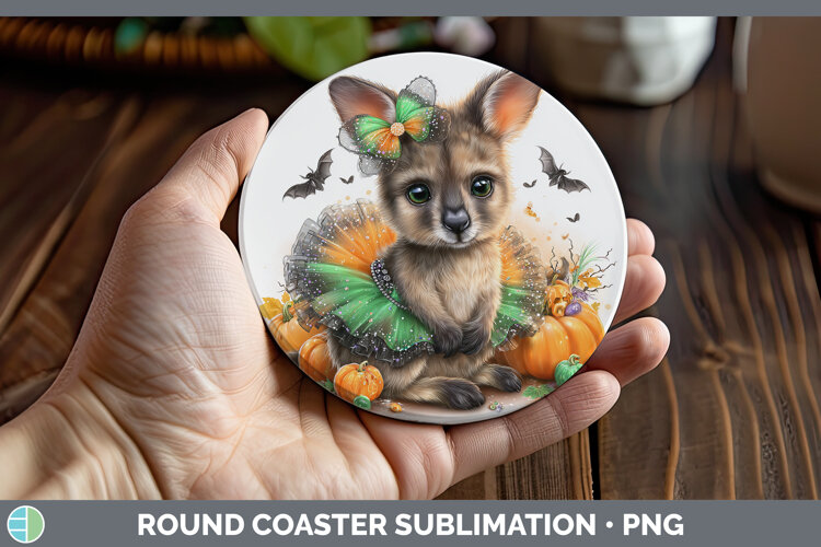GorgeousSafari Halloween Round Coaster design.
