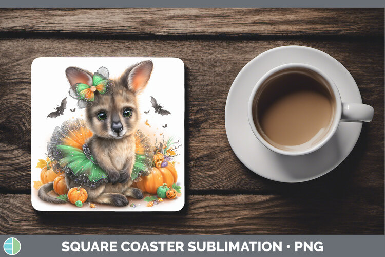 GorgeousSafari Halloween Square Coaster design.