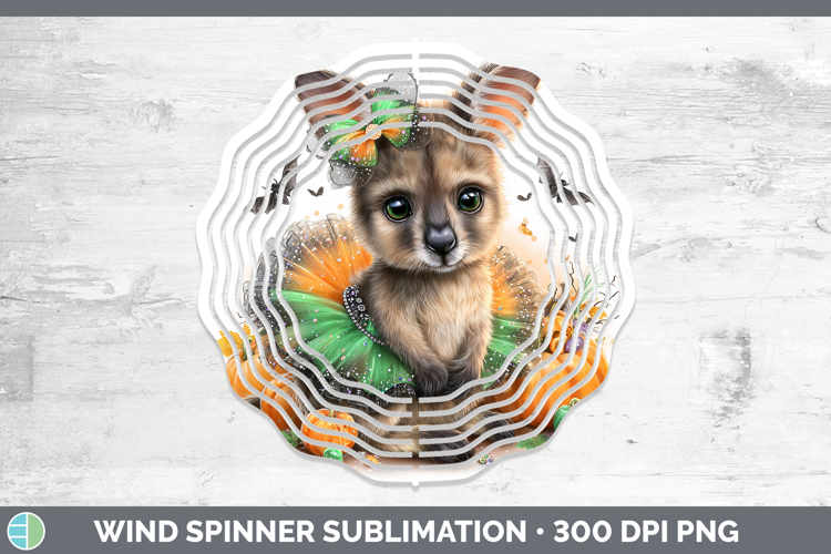 Safari Halloween Kangaroo Wind Spinner Sublimation Spinner D