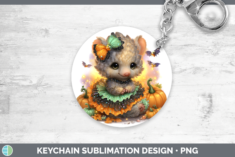 Safari Halloween Pangolin Keychain Sublimation Keyring Desig