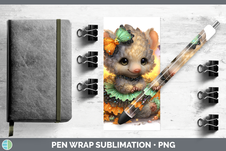 Safari Halloween Pangolin Pen Wrap Sublimation Pen Designs