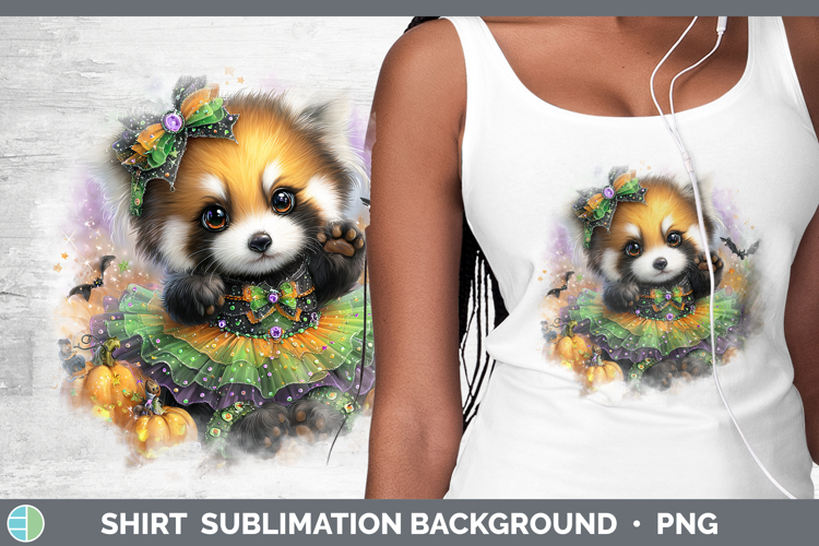 Safari Halloween Red Panda Shirt Sublimation Background Desi