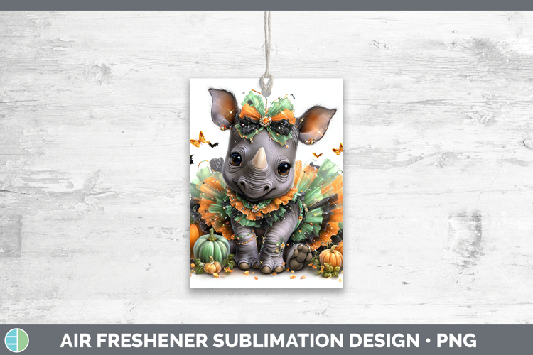 Safari Halloween Rhino Air Freshener Sublimation Car Freshen