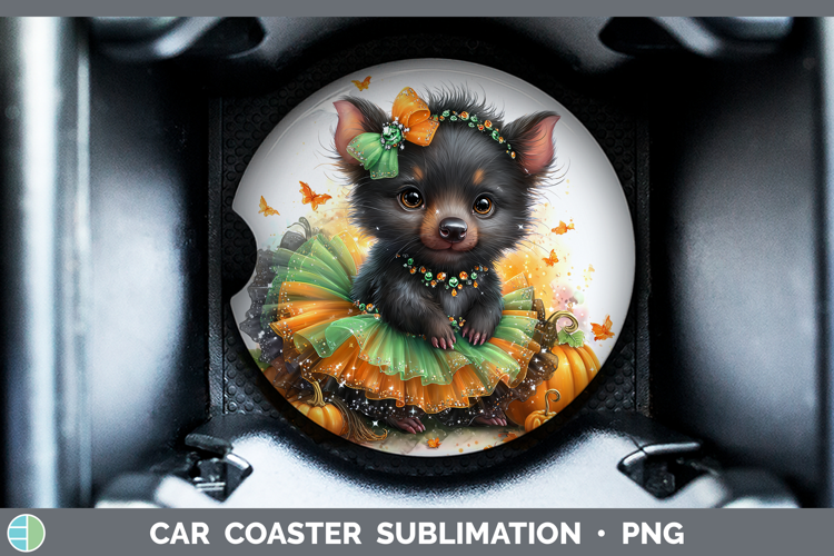 Safari Halloween Tasmanian Devil Car Coaster Sublimation De